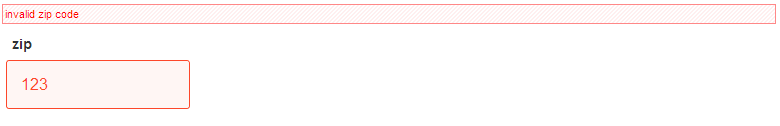 Default styling on a global error report.